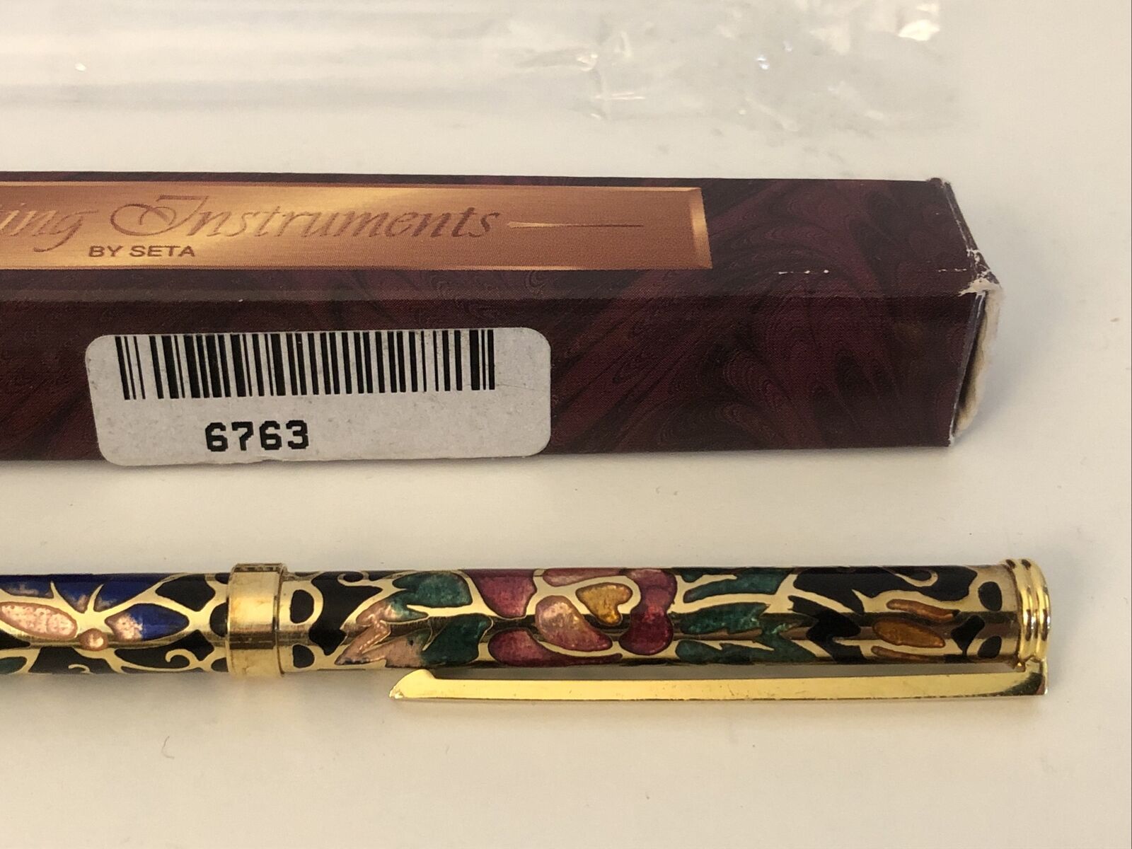 SETA Gold Plated Enamel Ball Point Pen - Vtg 90s