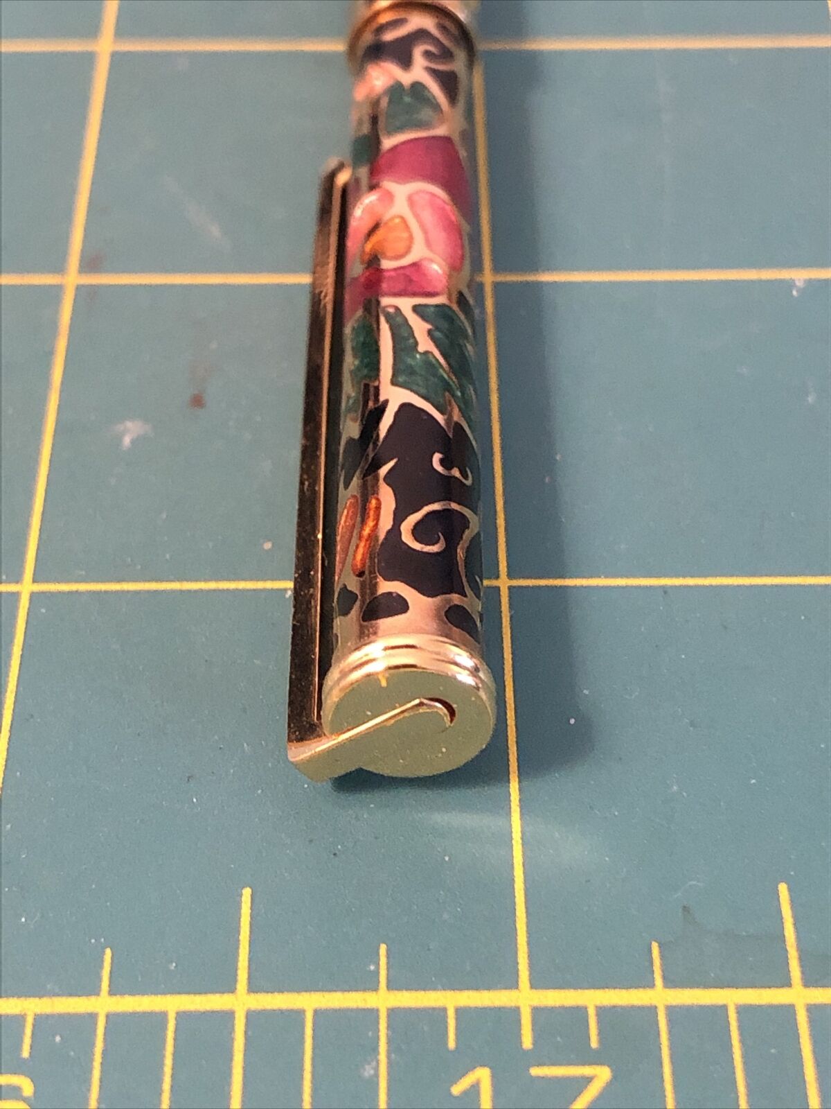 SETA Gold Plated Enamel Ball Point Pen - Vtg 90s