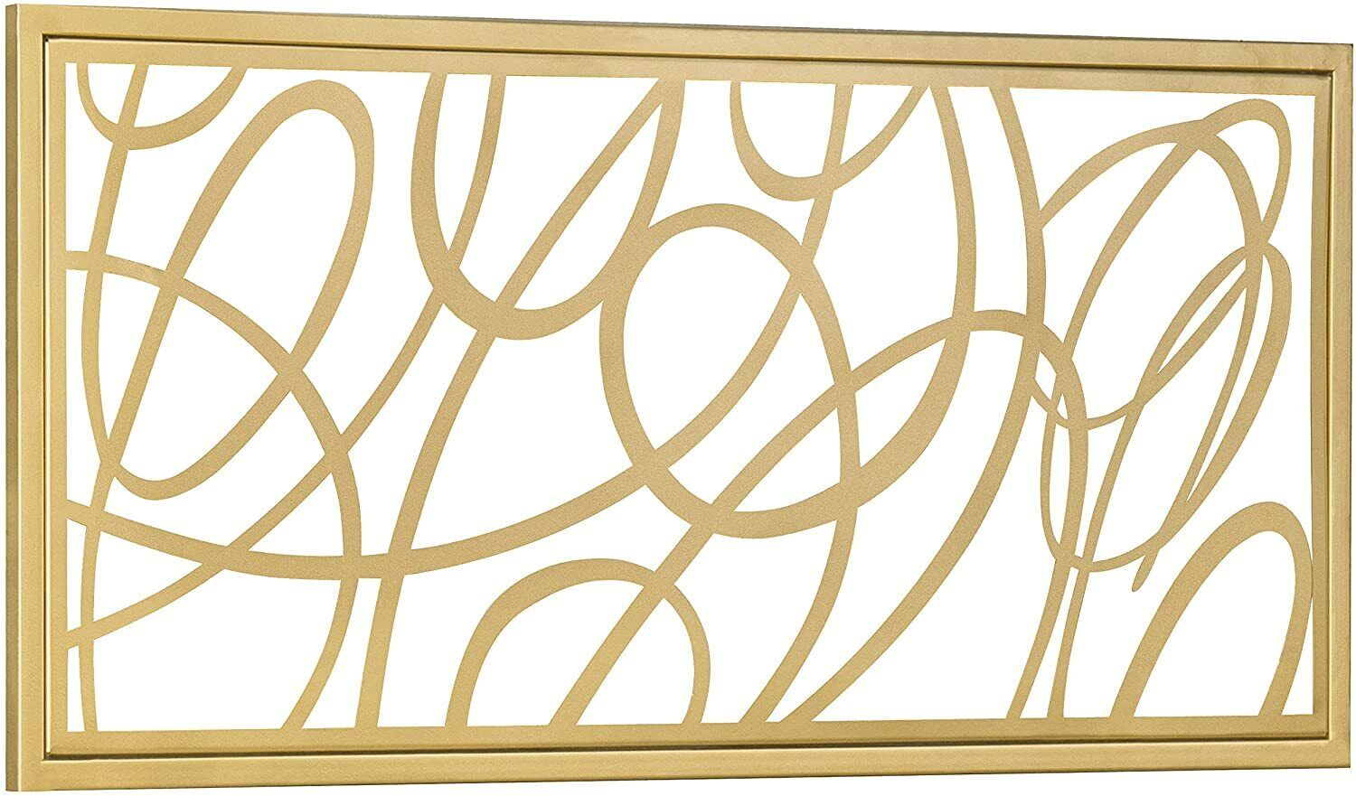 Golden Metal Wall Art, Contemporary Design - 44x20