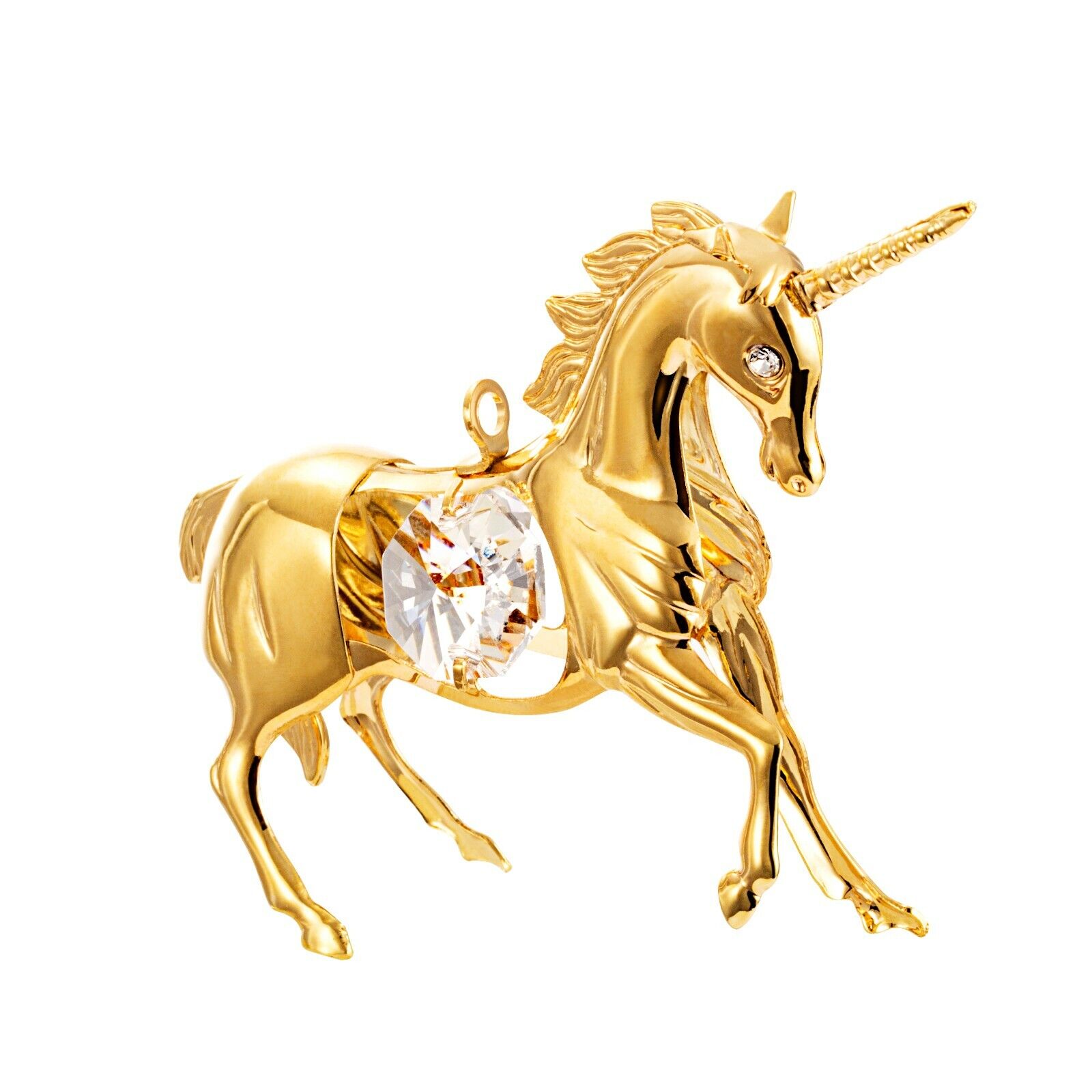 Gold Plated Swarovski Unicorn Figurine