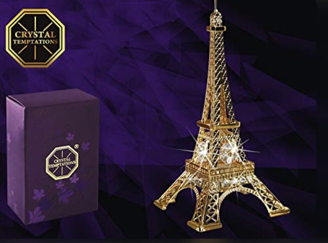 Swarovski Crystal Eiffel Tower in 24K Gold