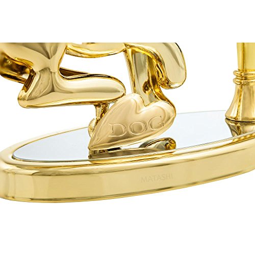 24K Gold Plated Puppy Pen Stand with Crystals
