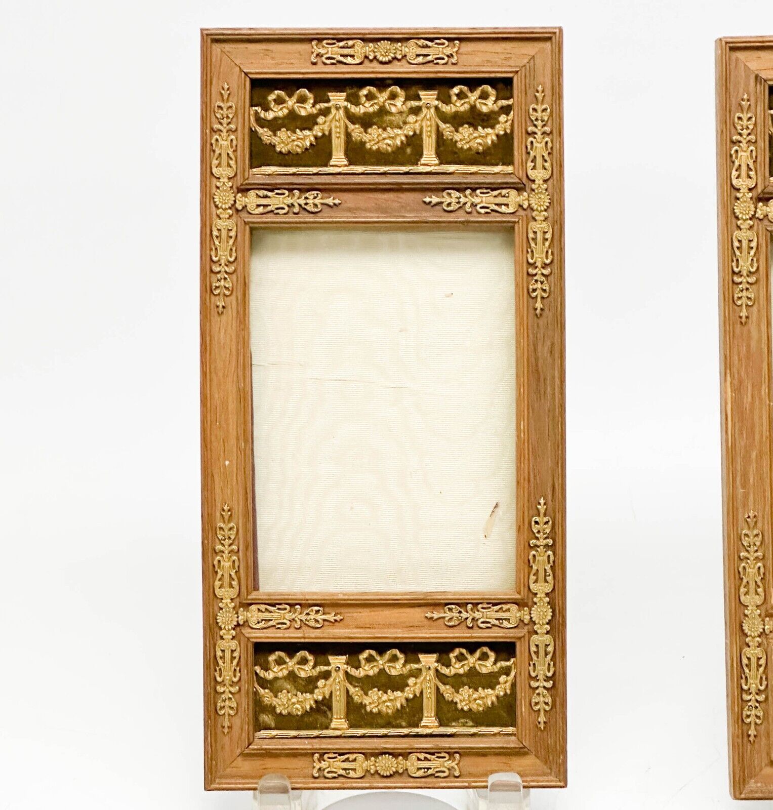 French Empire Wood & Gilt Bronze Photo Frames
