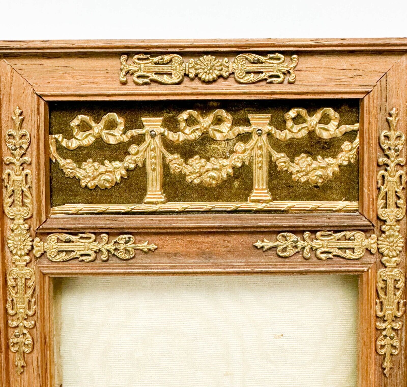 French Empire Wood & Gilt Bronze Photo Frames