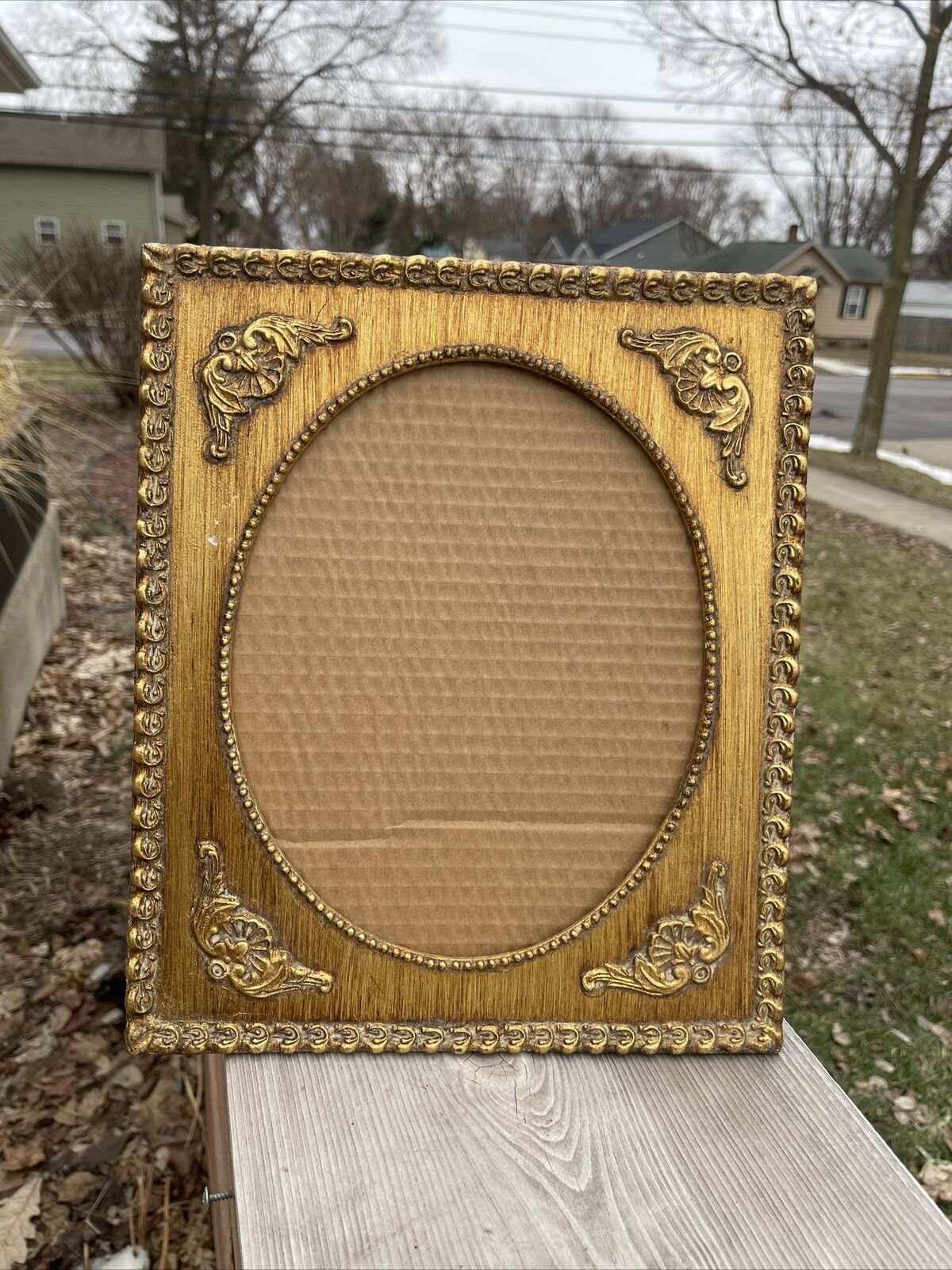 1940s Gesso Gold Picture Frame