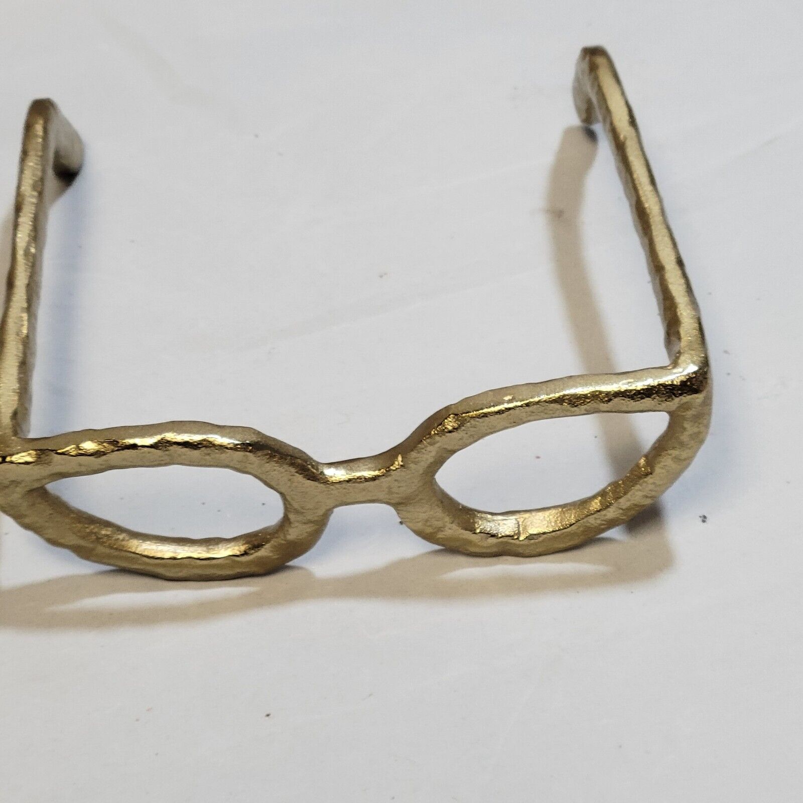 Hammered Gold Metal Eye Glasses Home Decor
