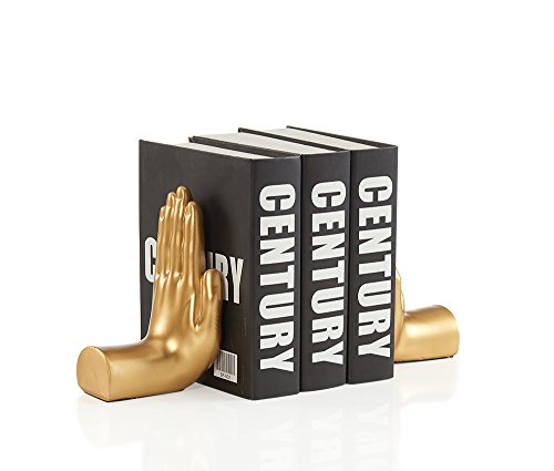 Gold Hand Bookends by Danya B