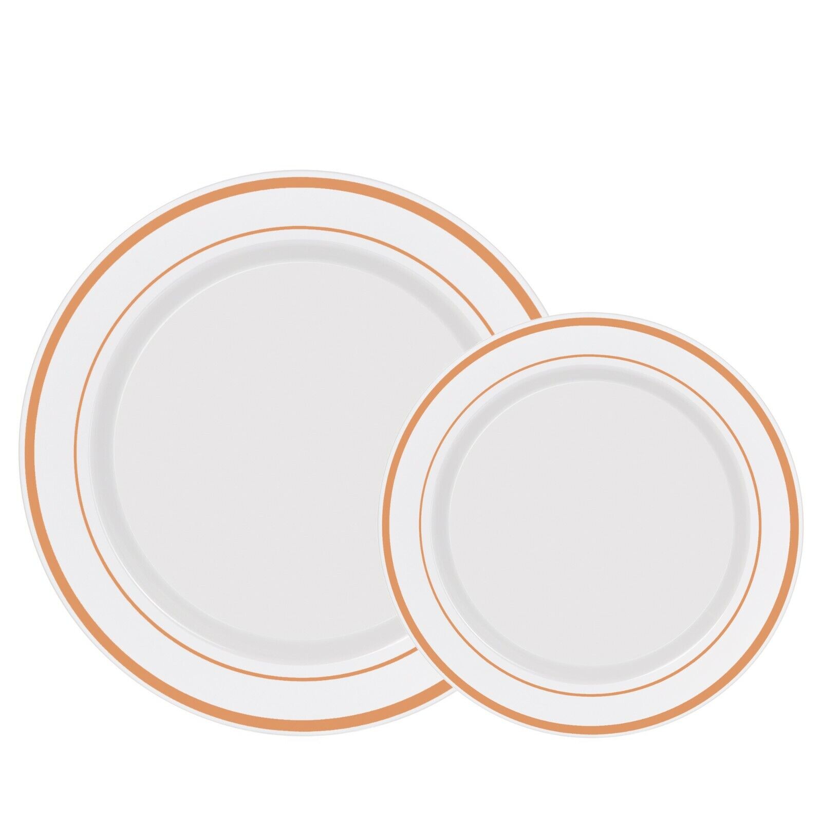 110 pcs Rose Gold Disposable Plates - SALE