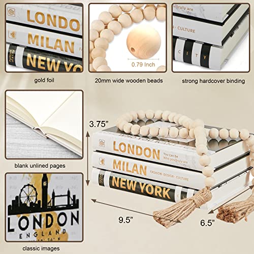 Gold Travel Themed Decorative Book Set