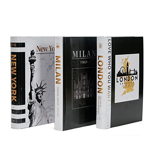 Gold Travel Themed Decorative Book Set