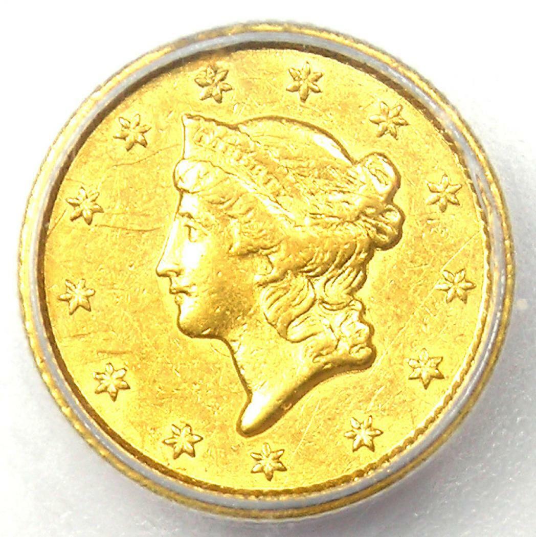 Rare 1851 Liberty Gold Dollar - Certified ICG AU50