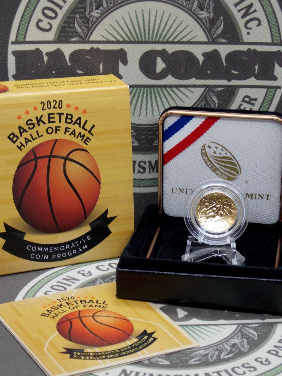 2020 "W" $5 Basketball Hall of Fame Gold Coin