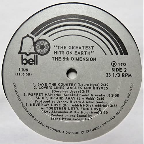 The 5th Dimension Greatest Hits on Earth