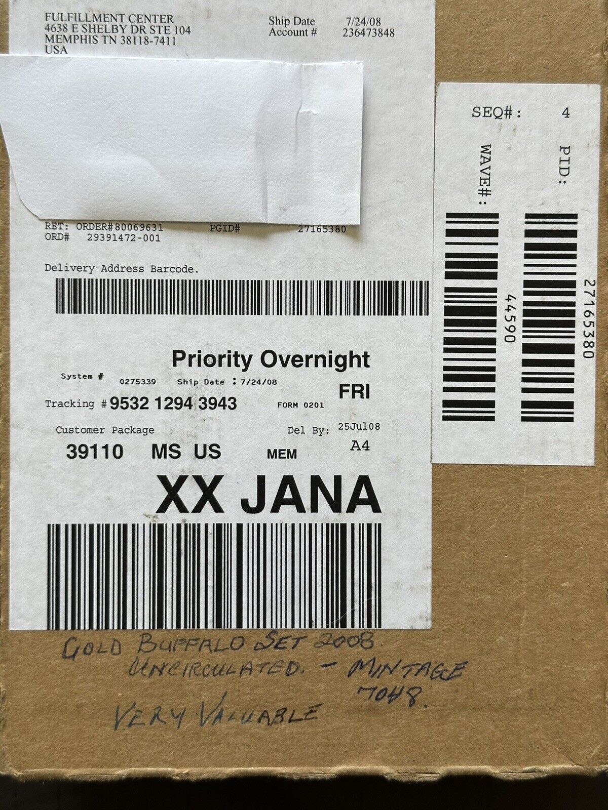 Mint Sealed Box 2008 Gold Buffalo Set.