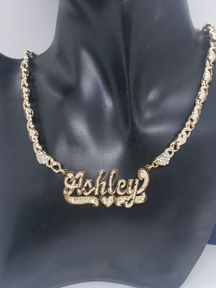 Customized 14K Gold XOXO Name Necklace