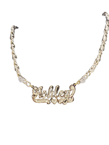 Customized 14K Gold XOXO Name Necklace