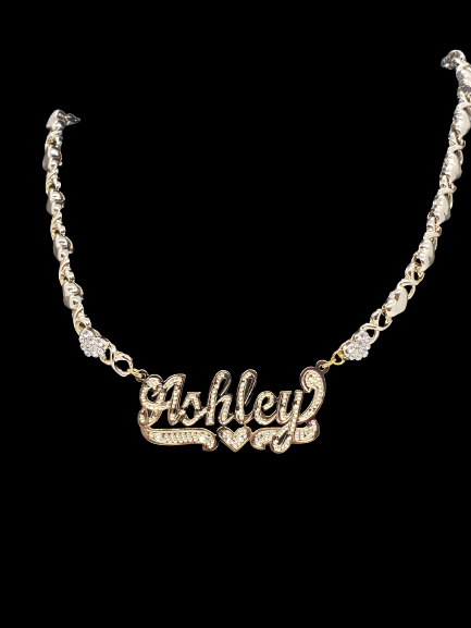 Customized 14K Gold XOXO Name Necklace
