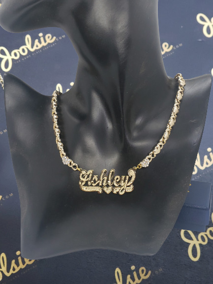 Customized 14K Gold XOXO Name Necklace
