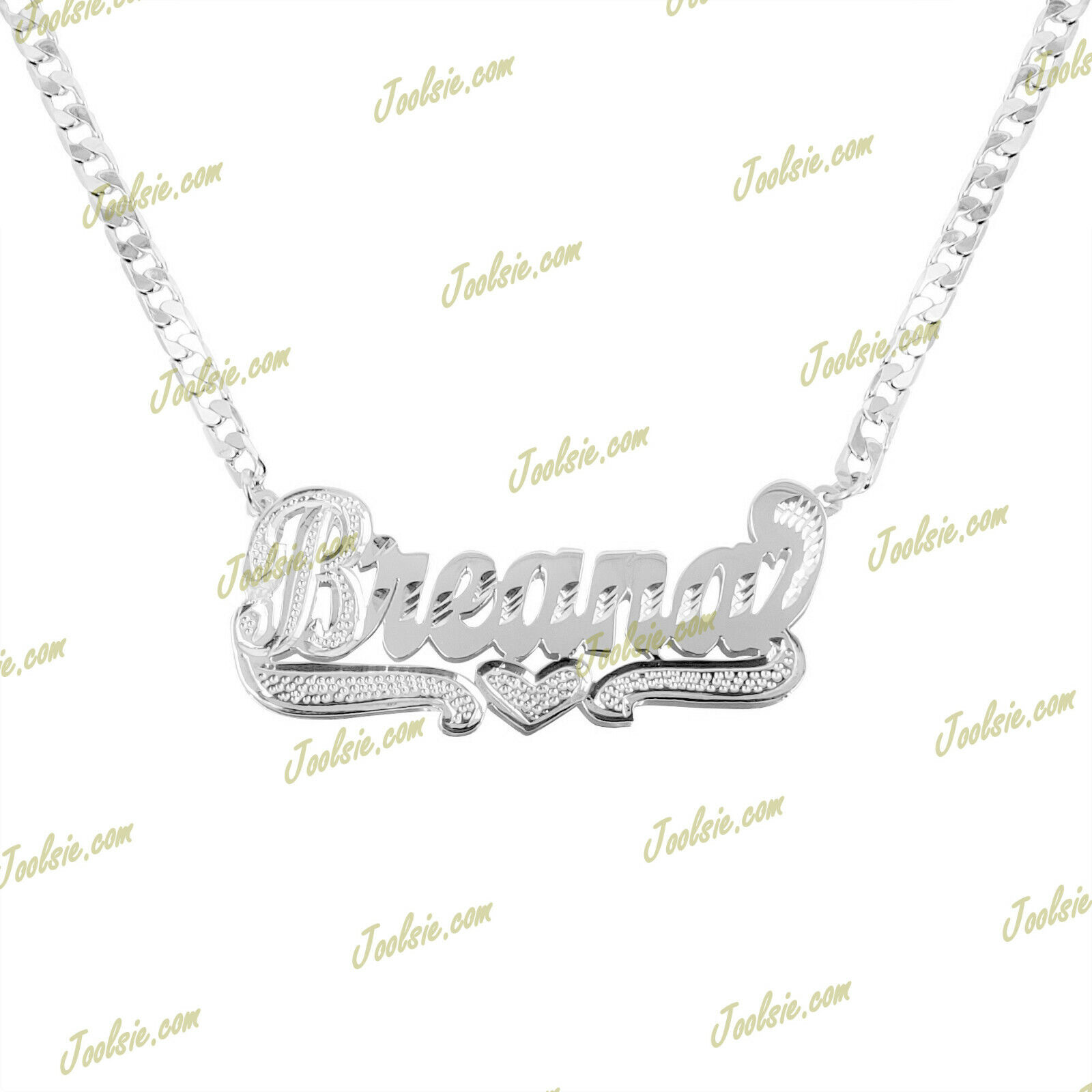 Custom Gold-Silver Double Nameplate Necklace