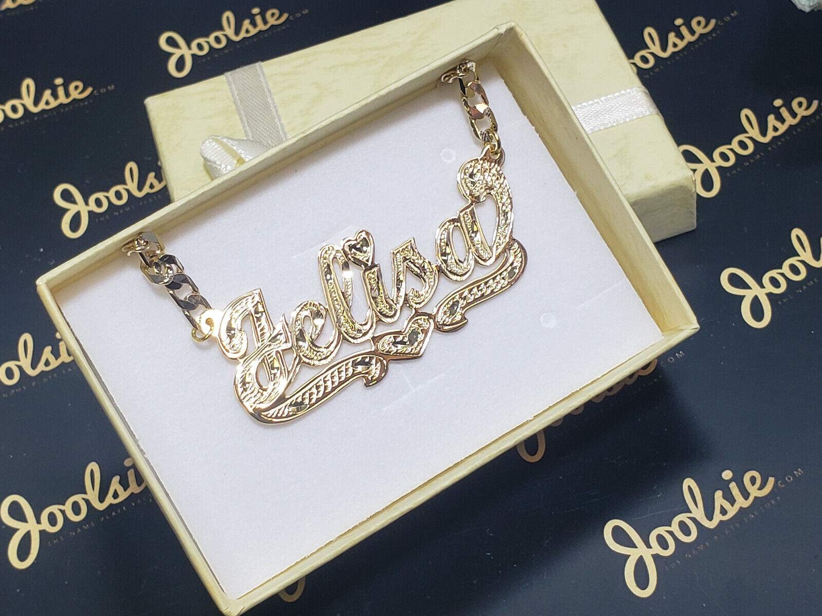 18K Gold Plated Nameplate Necklace - Personalized