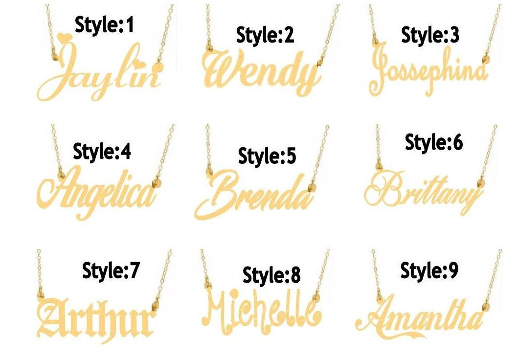 Custom Gold Name Necklace - Any Style, Any Name