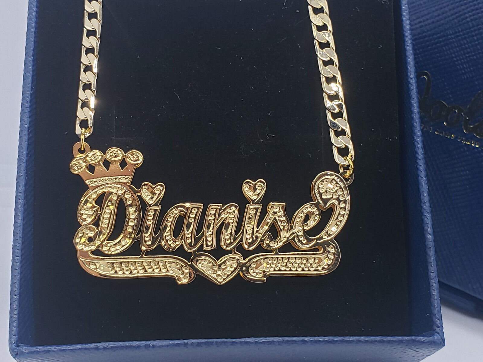 14K Gold Personalized Crown Name Necklace