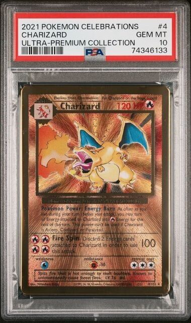 Charizard Gold Metal #4/102 - PSA 10
