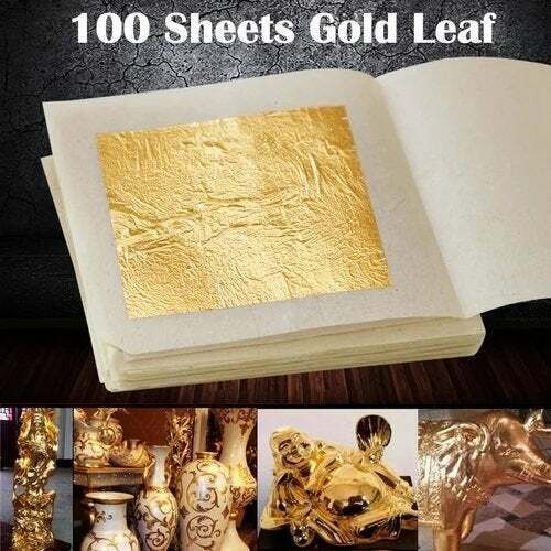 Gold Foil Gilding Handicrafts Paper - 100 Sheets