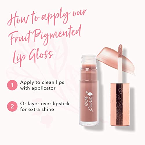 Pink Caramel Tinted Lip Gloss - Organic, Moisturizing & Sheer