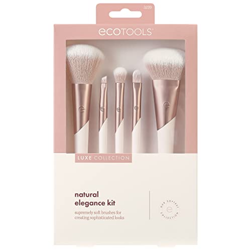5 Piece Luxe Natural Elegance Makeup Brush Set