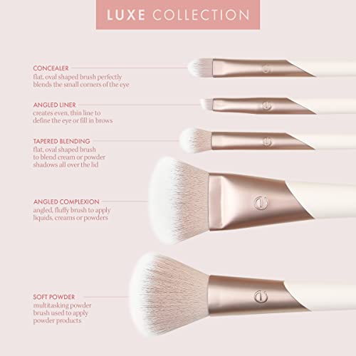 5 Piece Luxe Natural Elegance Makeup Brush Set