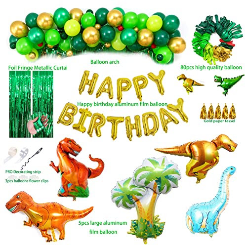 Dinosaur Birthday Party Decorations Kit: Arch, Balloons & more