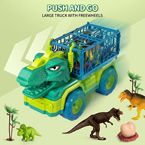 Dinosaur Truck Set with 8 Figures & Mat