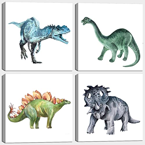 Watercolor Dinosaur Wall Art for Kids' Bedroom