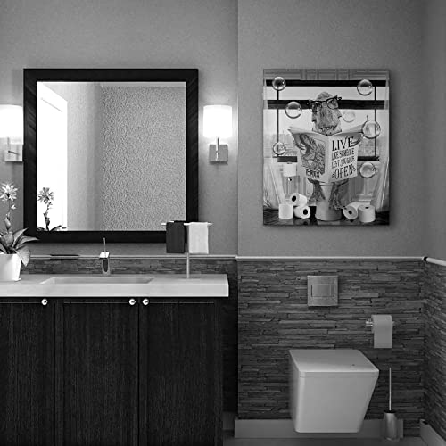 Dinosaur Toilet Canvas Wall Art - 12"x16