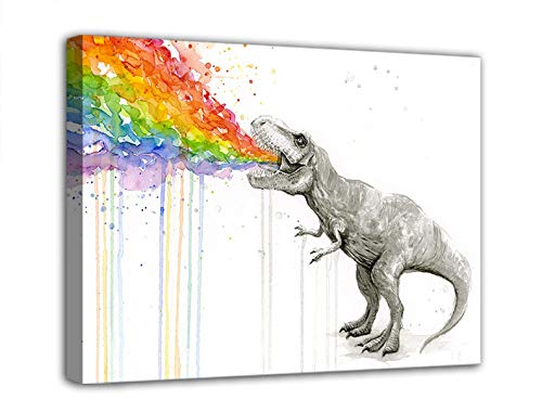 Dinosaur Watercolor Canvas Home Wall Art Decoration