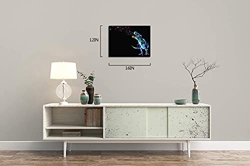 Dinosaur Rainbow Canvas Wall Art Print