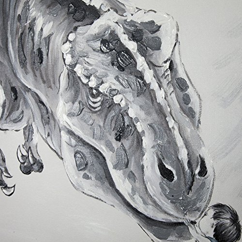 Baby Boy and T-Rex Oil Painting