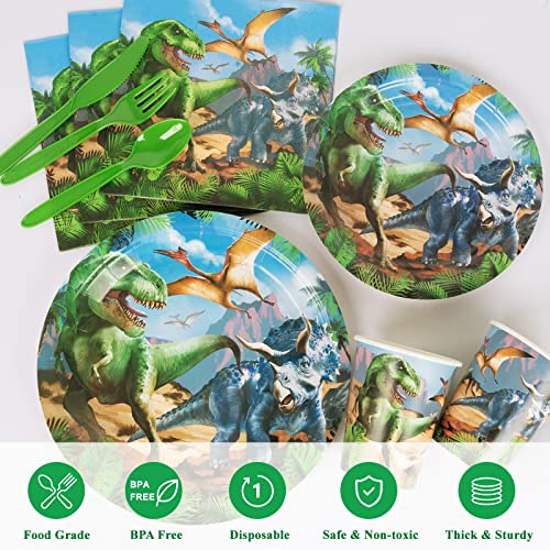 Dinosaur Birthday Party Supplies 24 Serves, Complete Pack
