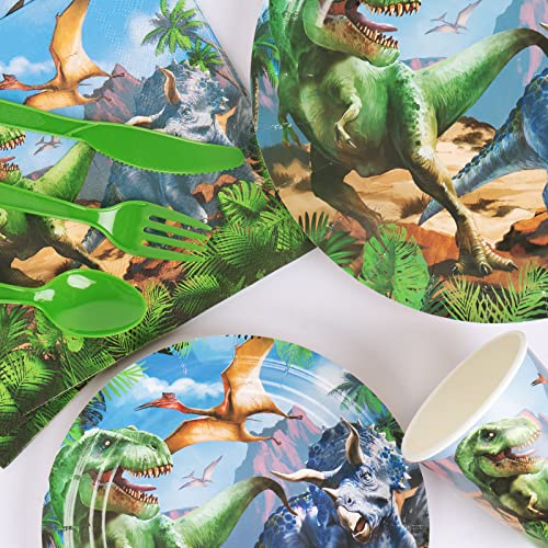 Dinosaur Birthday Party Supplies 24 Serves, Complete Pack