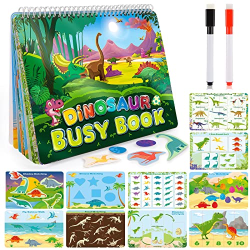 Dinosaur Montessori Busy Book for Toddlers