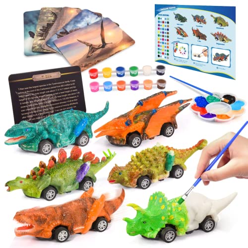 Dino Painting & Pull Back Cars Set