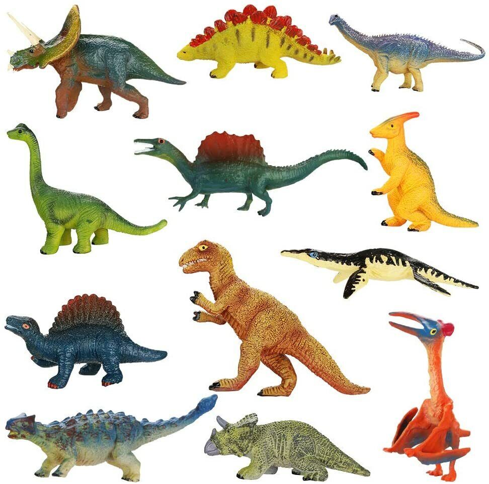 12x Mini Dinosaur Toys Realistic Figures Educational Model Kids Toy Gift Small
