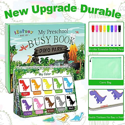 Dinosaur Busy Book for Preschool Learning