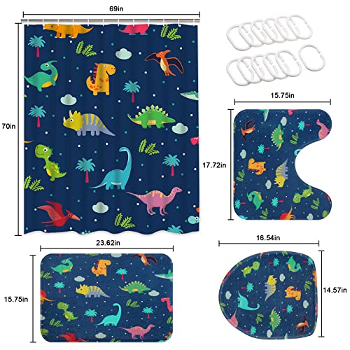 Cartoon Dinosaur Shower Set with Accessories