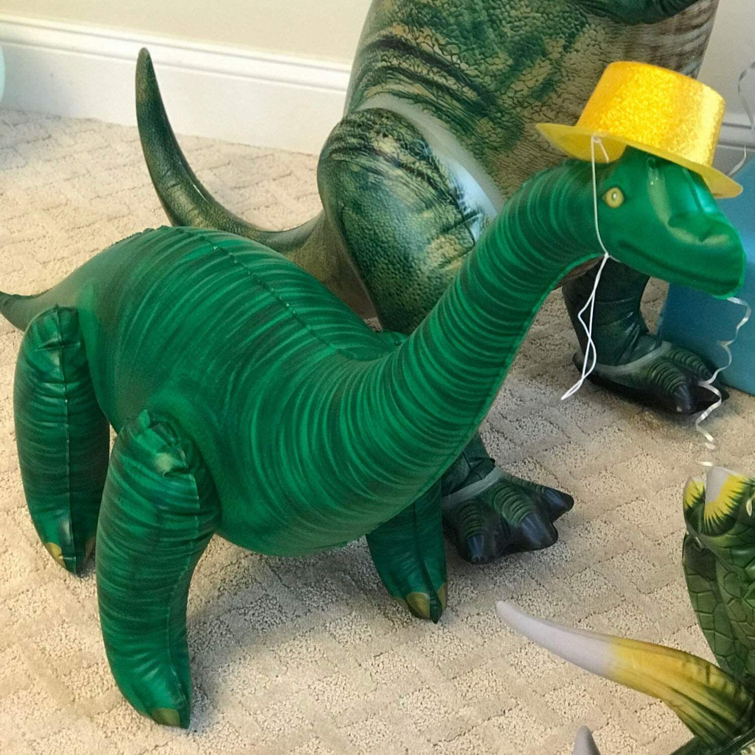 Jet Creations Triceratops Tyrannosaurus Brachiosaurus Inflatable Dino Party Toy