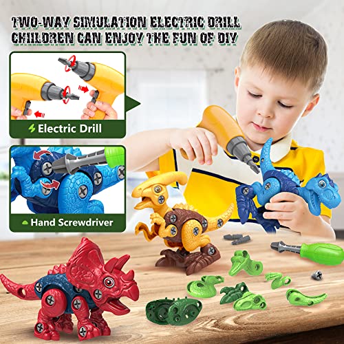 Dino Take Apart Toys with Electric Drill