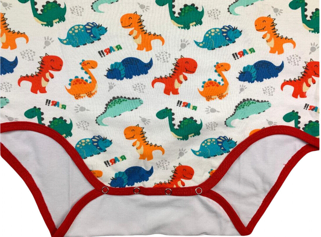 Adult snap  shoulder bodysuit Dinosaur print romper