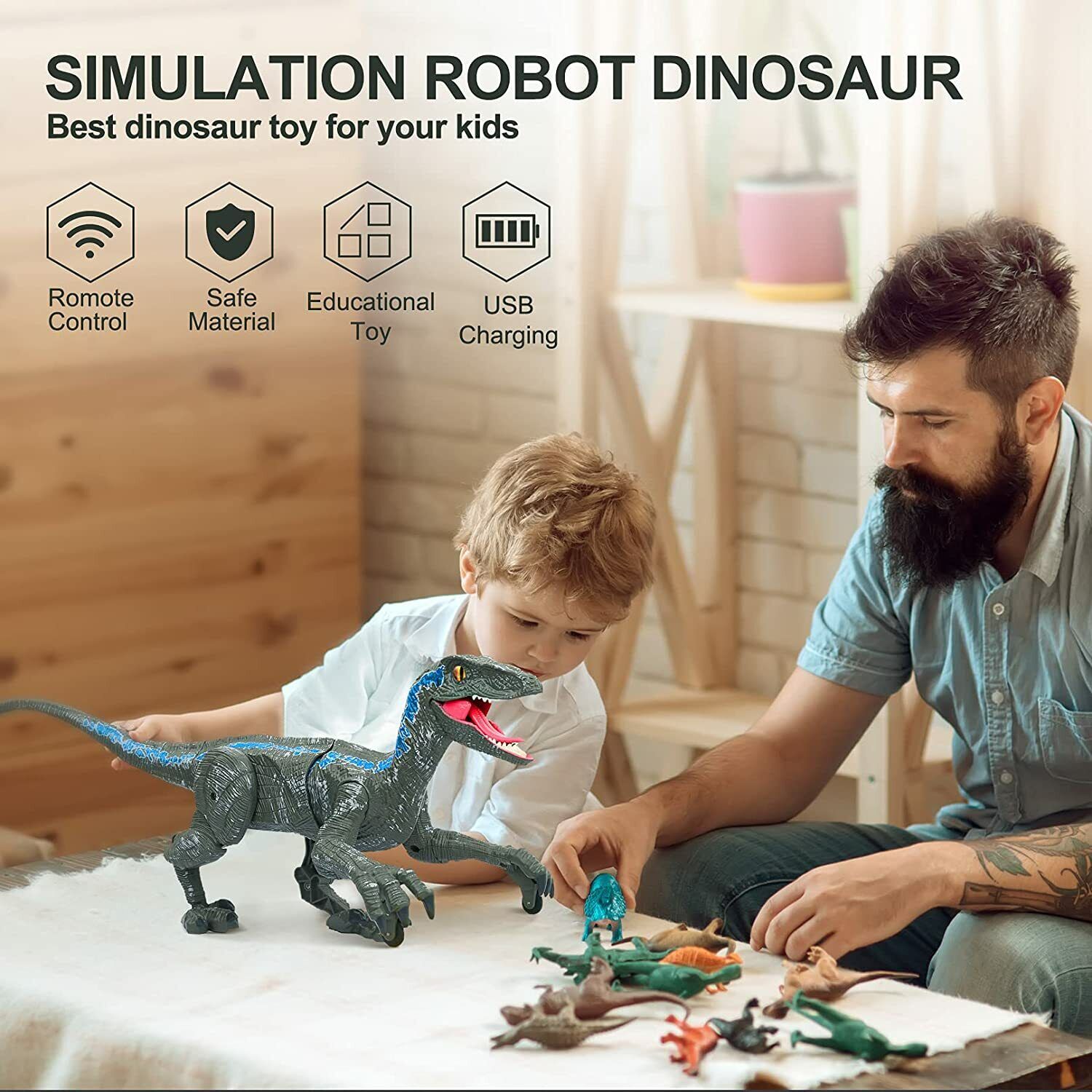 Jurassic Remote Control Dinosaur Robot Toy