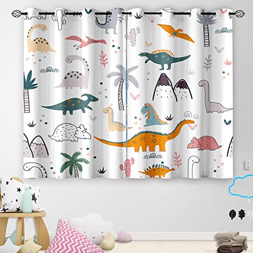 Dinosaur Blackout Curtains for Kids Room